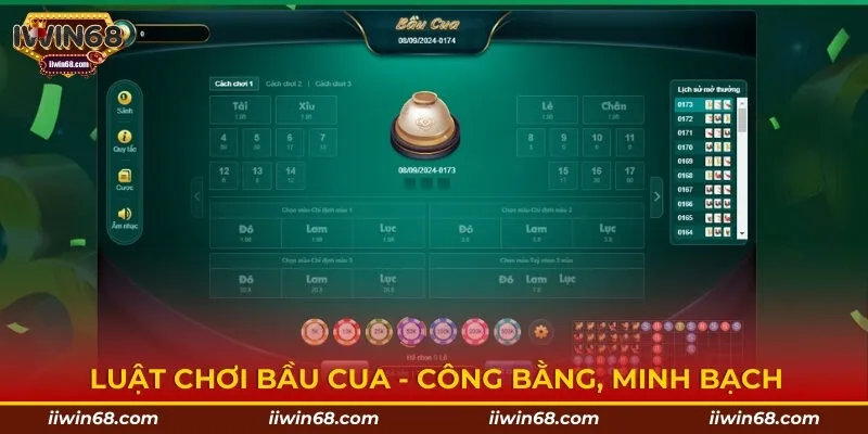 Luật chơi bầu cua - Công bằng, minh bạch