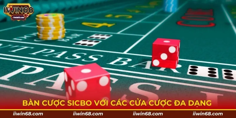 Bàn cược Sicbo với các cửa cược đa dạng